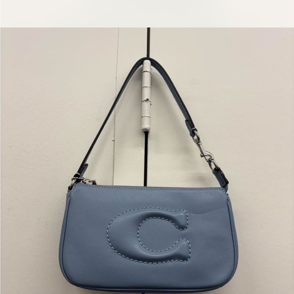 Coach Light Blue Leather Shoulder Bag
